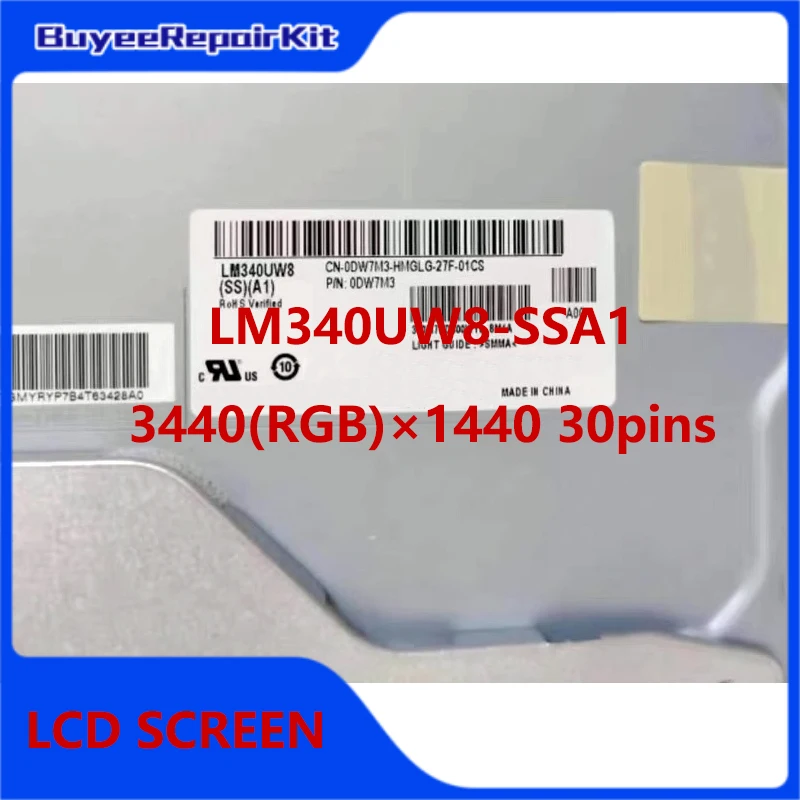 Оригинальный 34-дюймовый 4K изогнутый экран рыба LM340UW8-SSA1 LM340UW8 SSA1 3440x1440 30-контактный