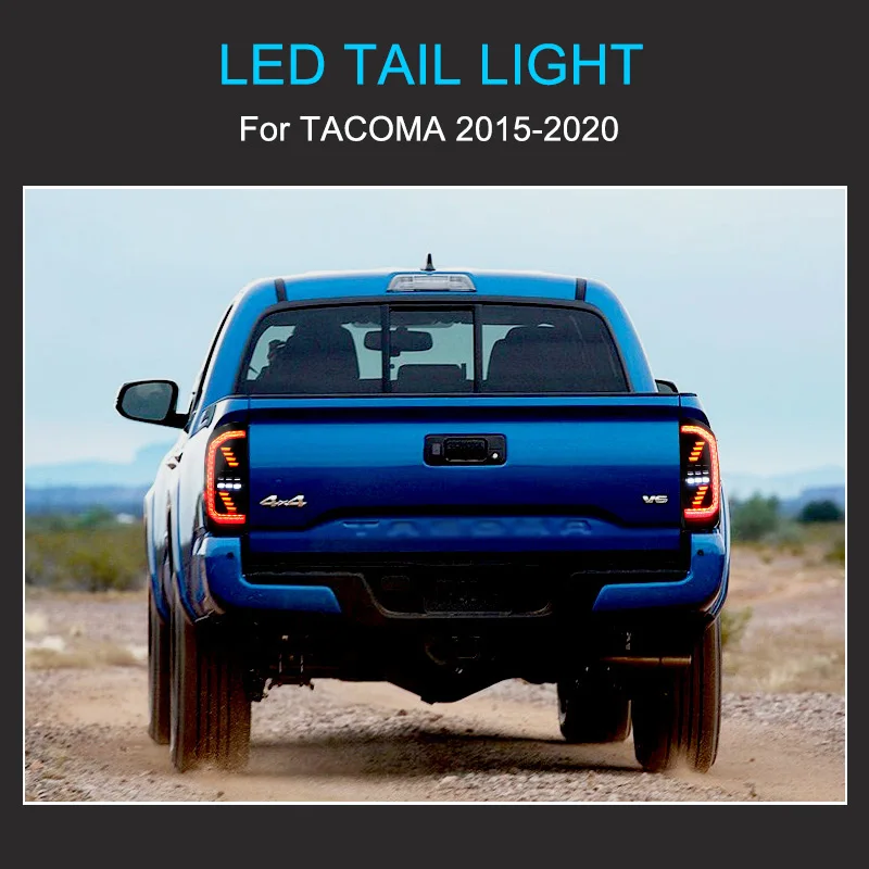 Задний фонарь для Toyota Tacoma 2015-2020 задний подключи и работай бега поворота тормоза