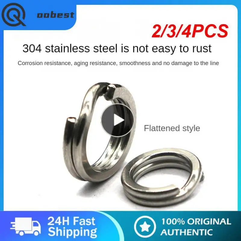 

2/3/4PCS Round Line Double Circle O-ring Stainless Steel Luya Double Ring Iron Plate Connecting Ring Sea Fishing Double Circle