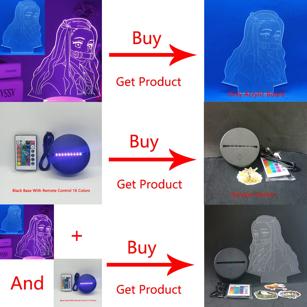 Светодиодный ночсветильник для рассеивания Демонов и акриловая доска продаются