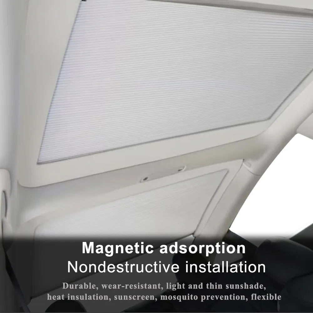

2022 Newest Magnetic Sun Shade Effectively Protects Against Sun For Tesla Model 3 Sunshade Net Accessories Auto Interior Parts