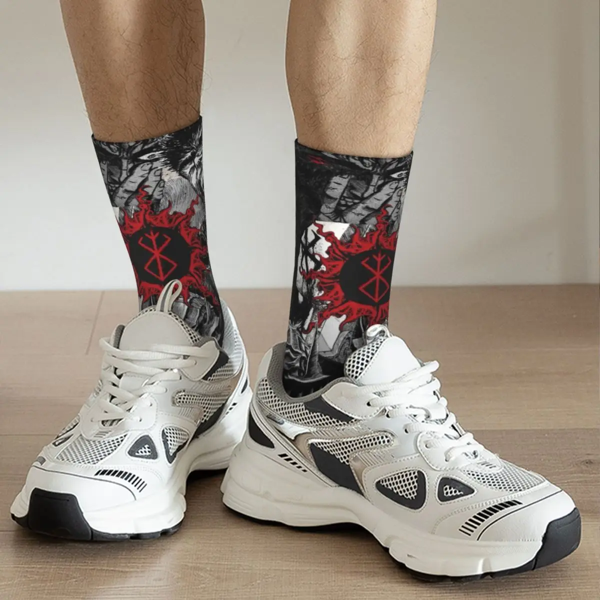 Японские аниме Berserk Merchandise Crew Socks уютные носки с графическим рисунком мягкие для