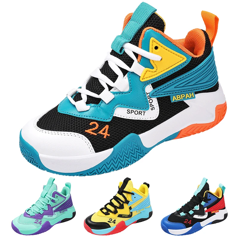 31-40 Comfortable Fashion Youth Children's Outdoor Sport Footwear Boys' And Girls' Shoes School Sports Training Basketball Shoes