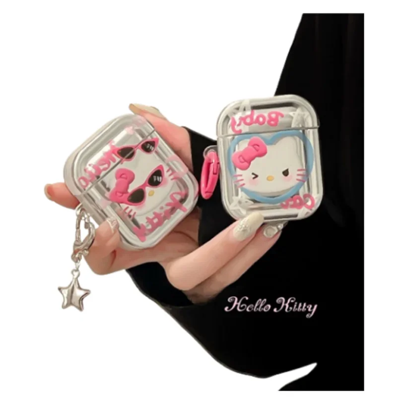 

Чехол Kawali Sanrios Airpods милый Стильный чехол HelloKittys подходит для Airpods1/2/3 Pro/Pro 2 беспроводные Bluetooth наушники