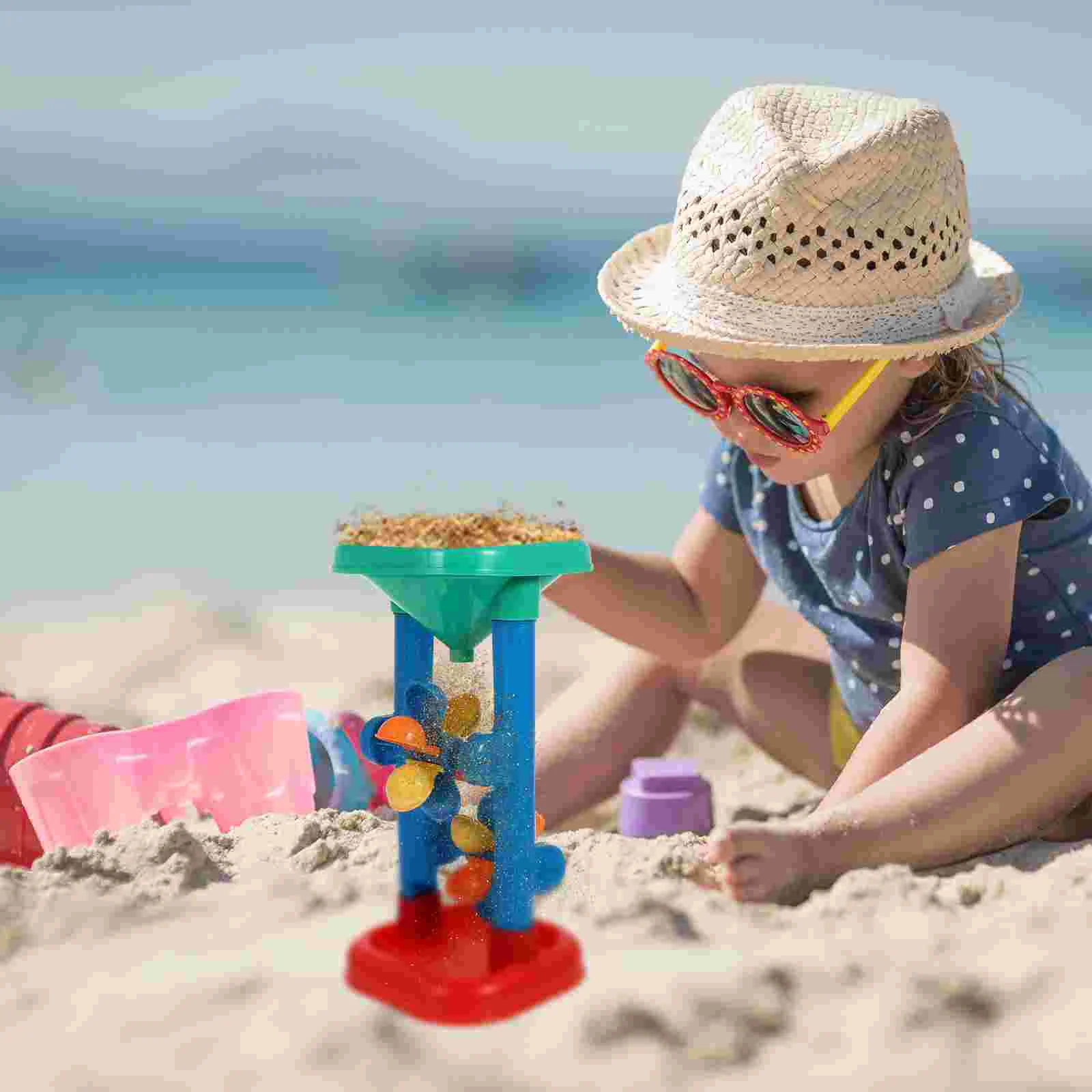 

Beach Sand Toy Toys Water Kidswheel Sandbox Outdoor Hourglass Toddlers Plaything Buckettable Kit Tool Waterfall 5 Play Spade Pit