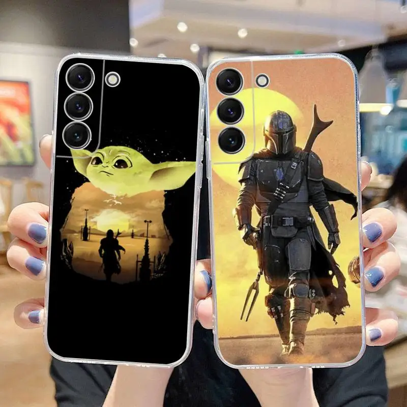 

Mandalorian Baby Yodas Phone Case For Samsung Galaxy S22 S21 Ultra S20 S30 FE S8 S9 S10 5G Plus Lite Soft Transparent Cover