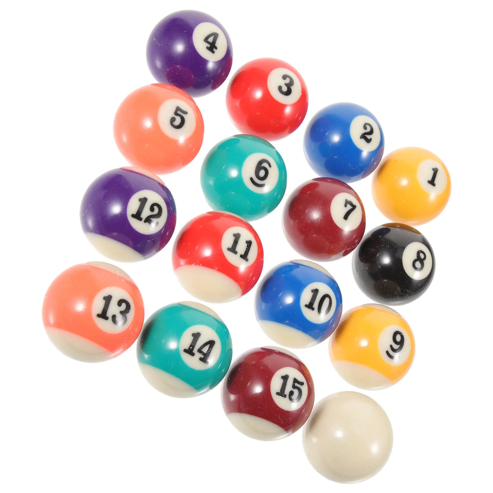 

16 Pcs Resin Billiard Ball Pool Balls Billiards Equipment Large Practice Prop Wear-resistant Replace Household