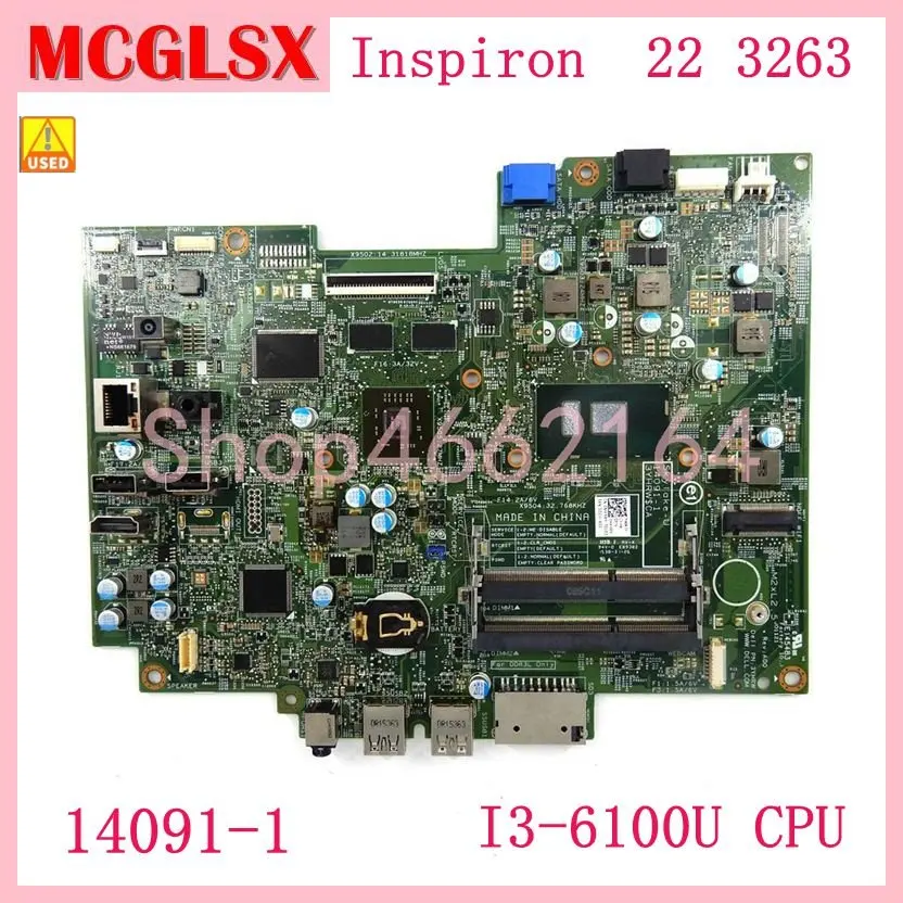 

14091-1 i3-6100U CPU 216-0887020/GPU CN 0NWX9M материнская плата для DELL Inspiron 22 3263 3059 3259 3459 б/у материнская плата для ноутбука