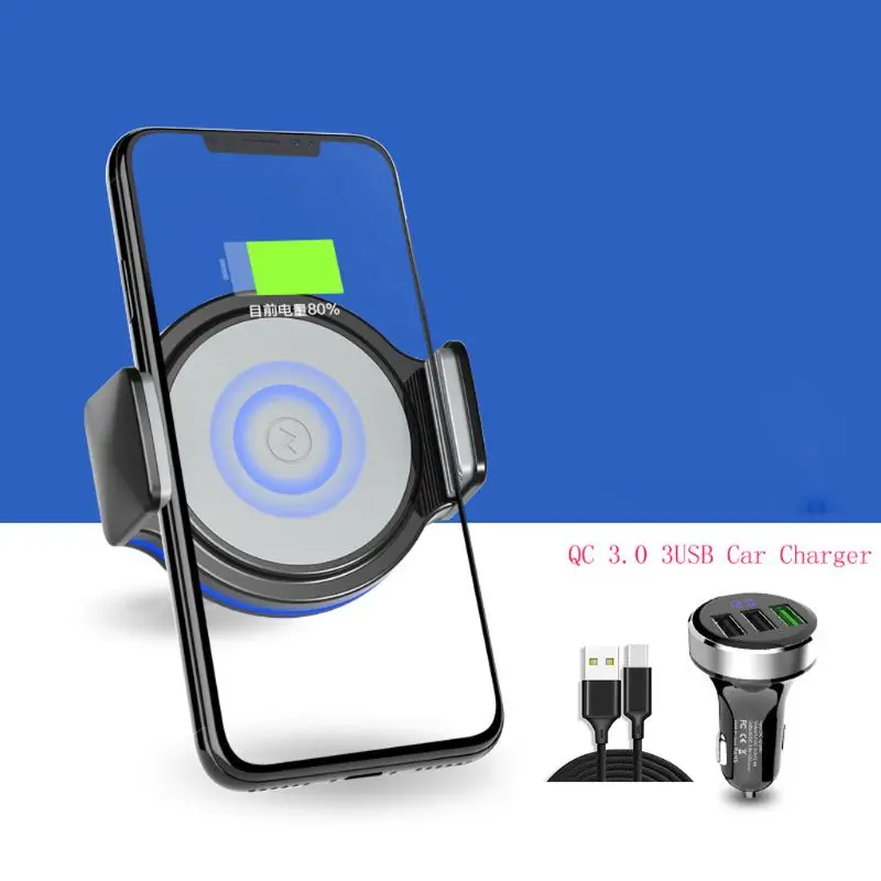 

Charging Holder for Cellphone Stand with LED Voltmeter 360° Rotation