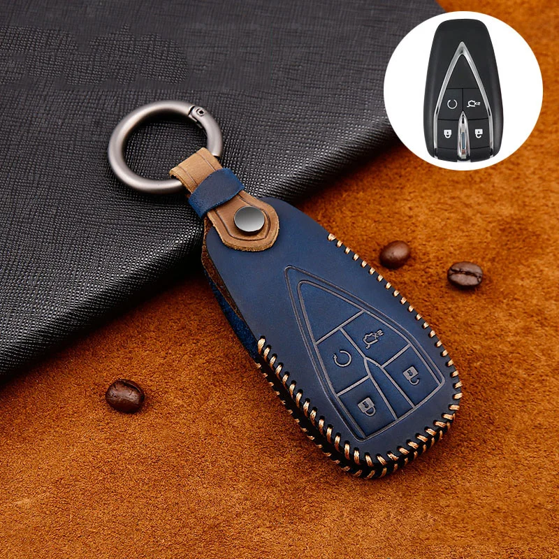 

Lsrtw2017 leather car key case bag for changan cs75 plus 2020 2021 cs75plus accessories keychain holder