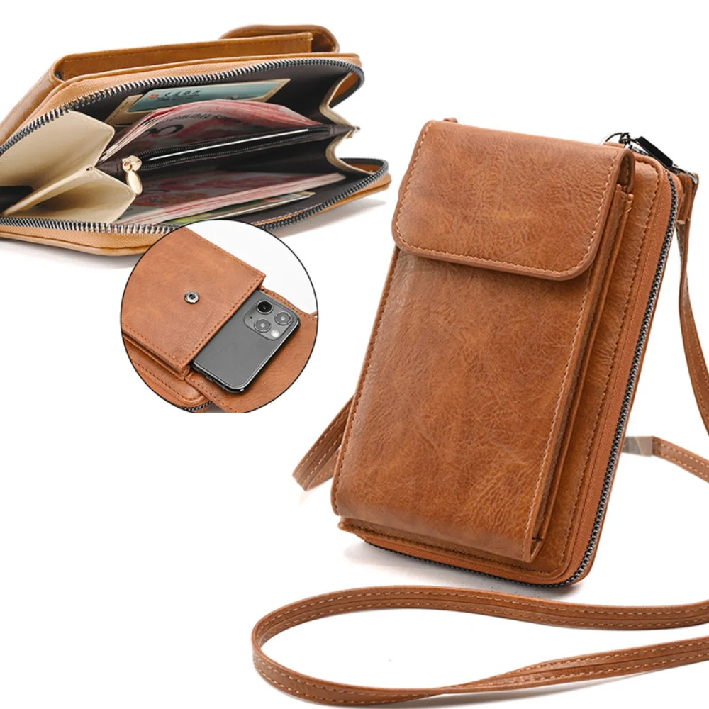 

New Fashion Ladies Small Crossbody Messenger Bags for Women Shoulder Bag Phone Wallet Mini PU Leather Card Holder Female Purse