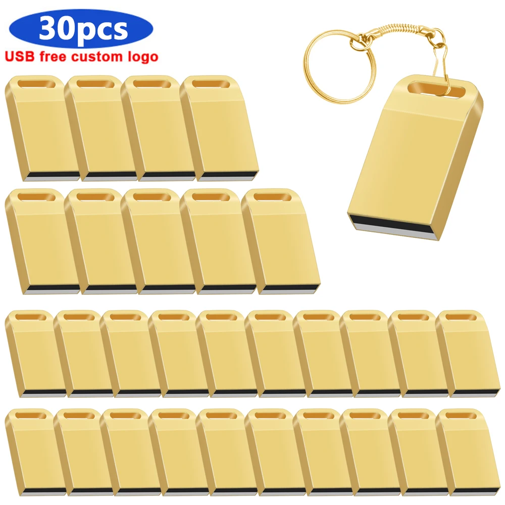 

Мини USB-флеш-накопитель, 30 шт., 64 ГБ, 32 ГБ, 16 ГБ, 8 Гб