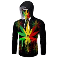 cjlm mens sports sweater mens mask weed color long sleeve pullover scarf t shirt novelty harajuku pattern factory direct sale