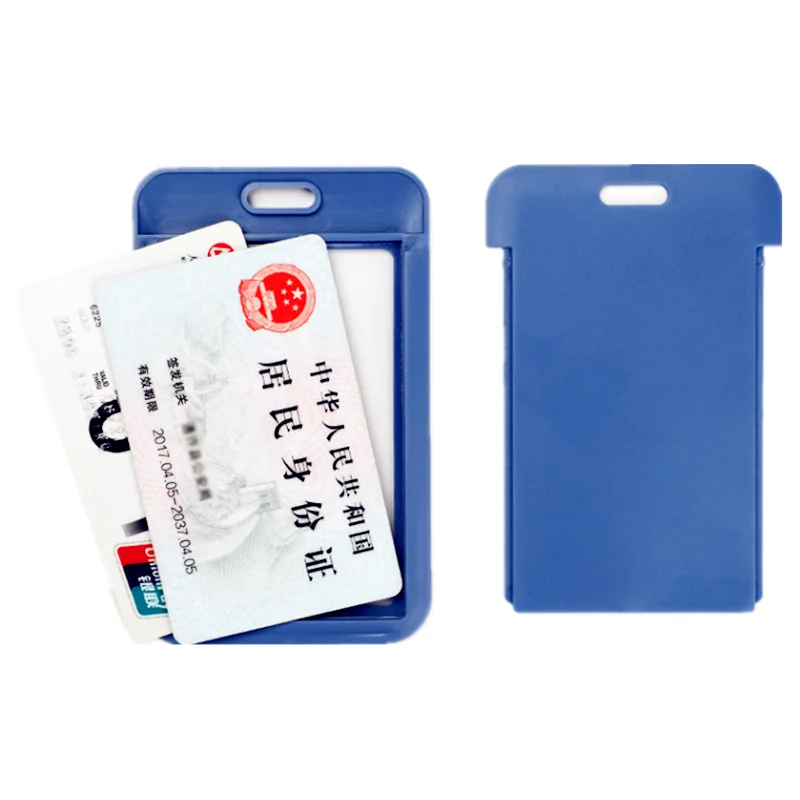 Fashion Slide Badge Holder Candy Color Nylon Lanyard Easy Push Case ID Tag Working Permit Work Pass Card Case Sleeve für Mitarbeiter – Detail 2