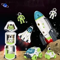 acousto optic space rocket toy astronaut spaceship toys model shuttle space station rocket aviation series toys child gift