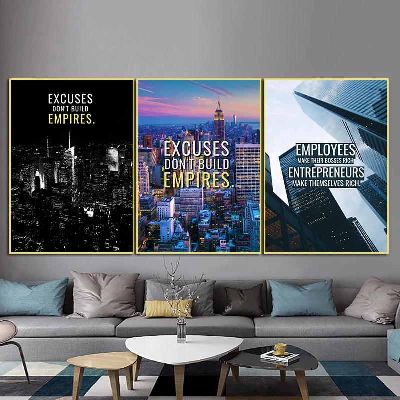 

Modern Inspirational Slogans Canvas Painting Wall Art Pictures and Posters Home Decor Cuadros Office Living Room Decoration