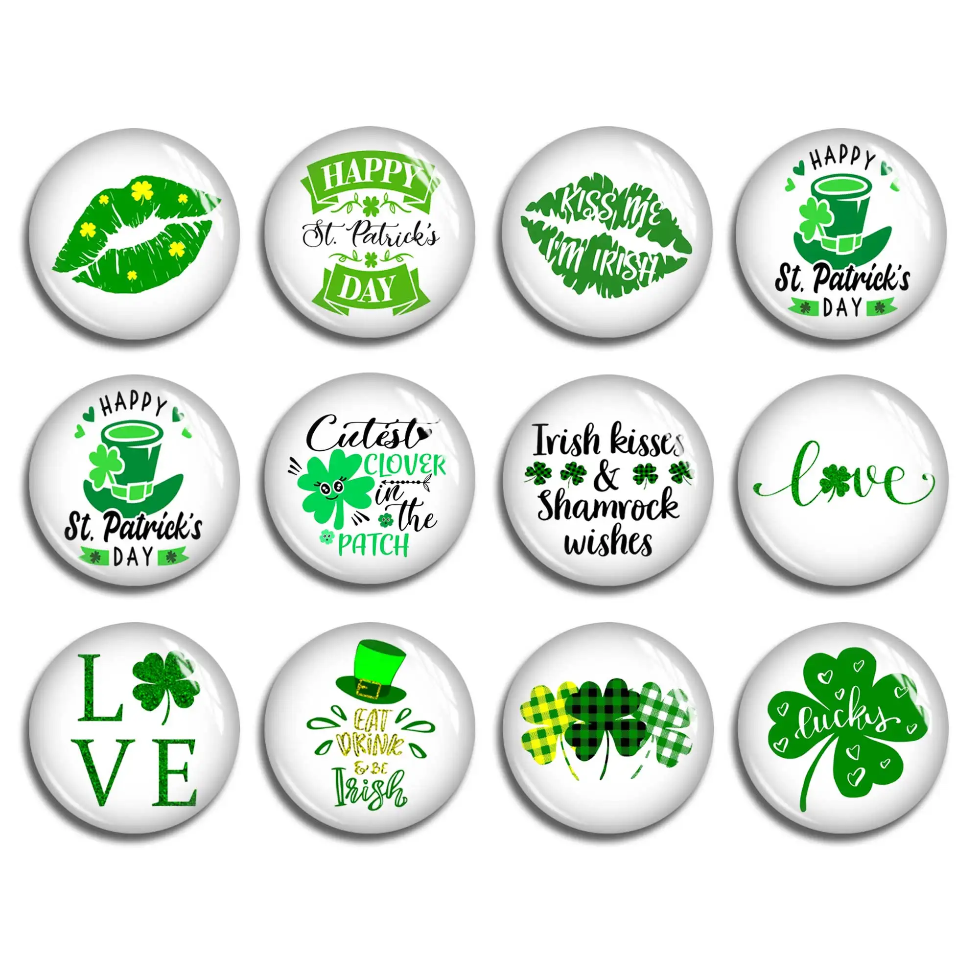 

Lucly Clover Cabochon, Green Clover Image Glass dome, 10mm 12mm 14mm 16mm 18mm 20mm 25mm 30mm 35mm 40mm Picture Beads - FJ2422
