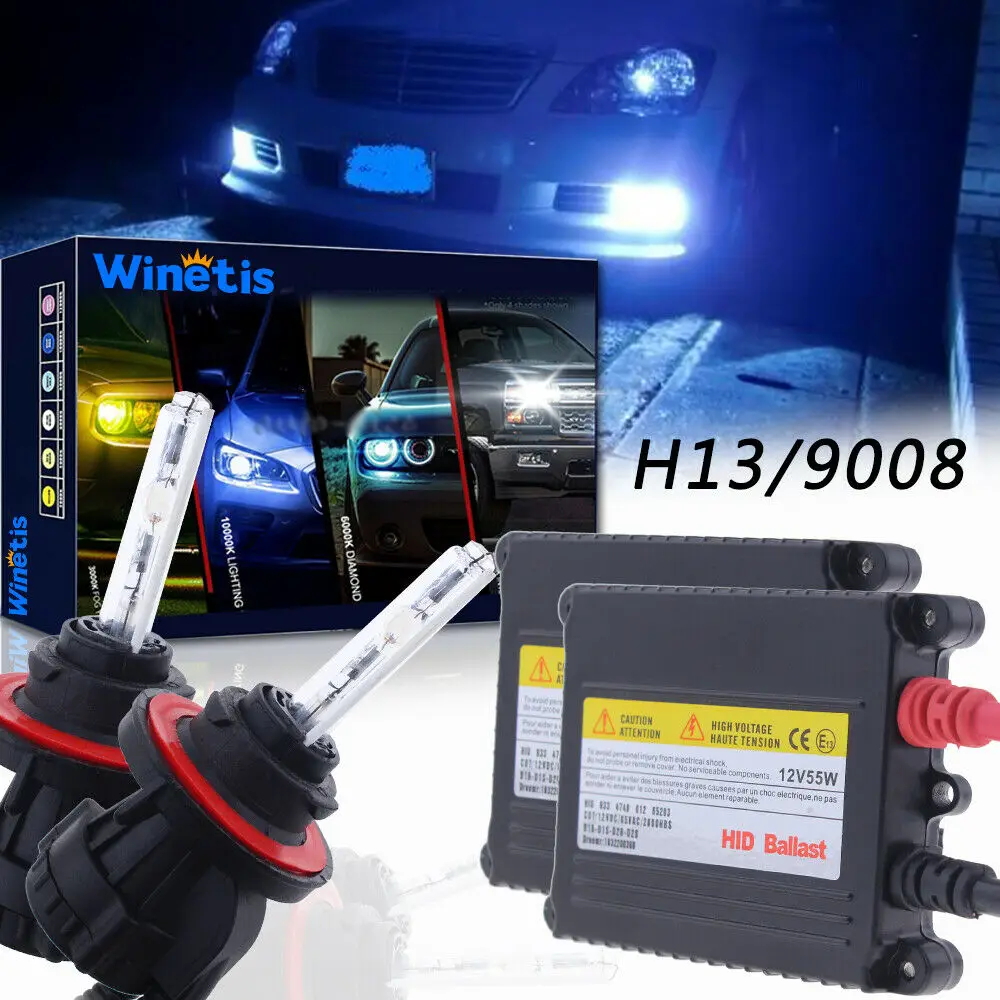 

55W Winetis H13 Bi-Xenon 9008 Hid Headlight For Ford F-150 2004-2014 10000K