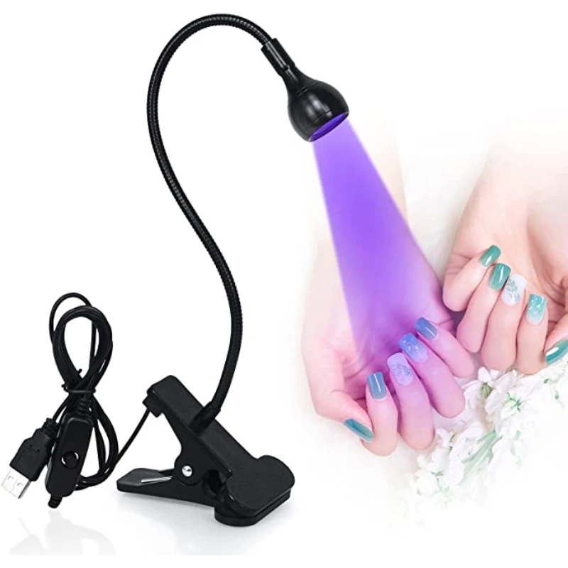 LED Lights for Nail UV Lamp Ultraviolet Flexible Clip-On Desk Mini USB Gel Polish Drying Lamp Manicure Pedicure Salon Tools