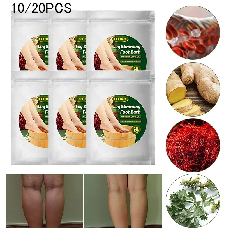 20/10 шт натуральный мугворт Имбирная трава для ног замачиваемый шипучий порошок