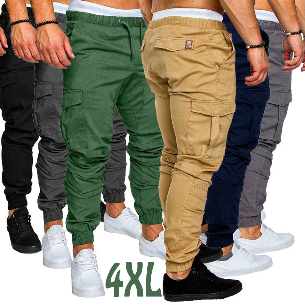

Overalls Men's Hip-hop Sweatpants Multi-pocket Slim Harem Pants Cargo Pants