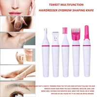 5 in 1 set women epilator female eyebrow trimmer lady shaver hair removal shaver machine face depilador bikini depilatory tool