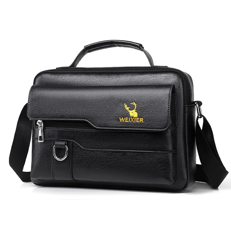 Vintage Leather Men's Crossbody Bag Large Capacity Shoulder Bag For Men Luxury Man Handbag Tote Bag Casual Messenger Bag