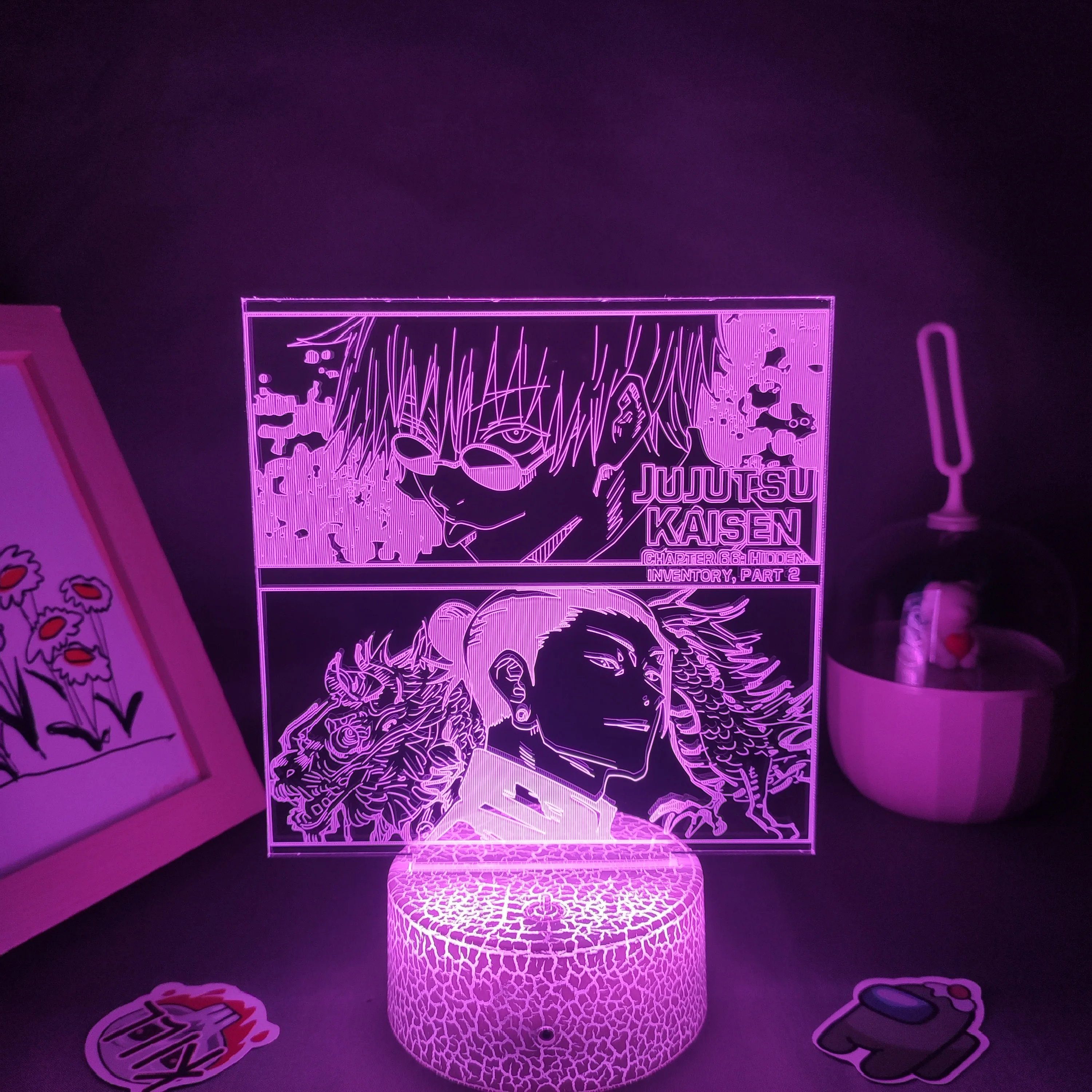 

Manga Figures Gojo Satoru Jujutsu Kaisen Anime 3D LED Battery Lava Lamps RGB Neon Night Lights Bedroom Colorful Table Desk Decor