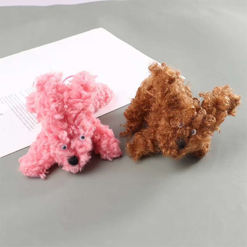 

Cartoon Plush Stuffed Dog Keychain Creative Plush Puppy Dolls Keyring Canvas Bags Pendant For Birthday Gifts