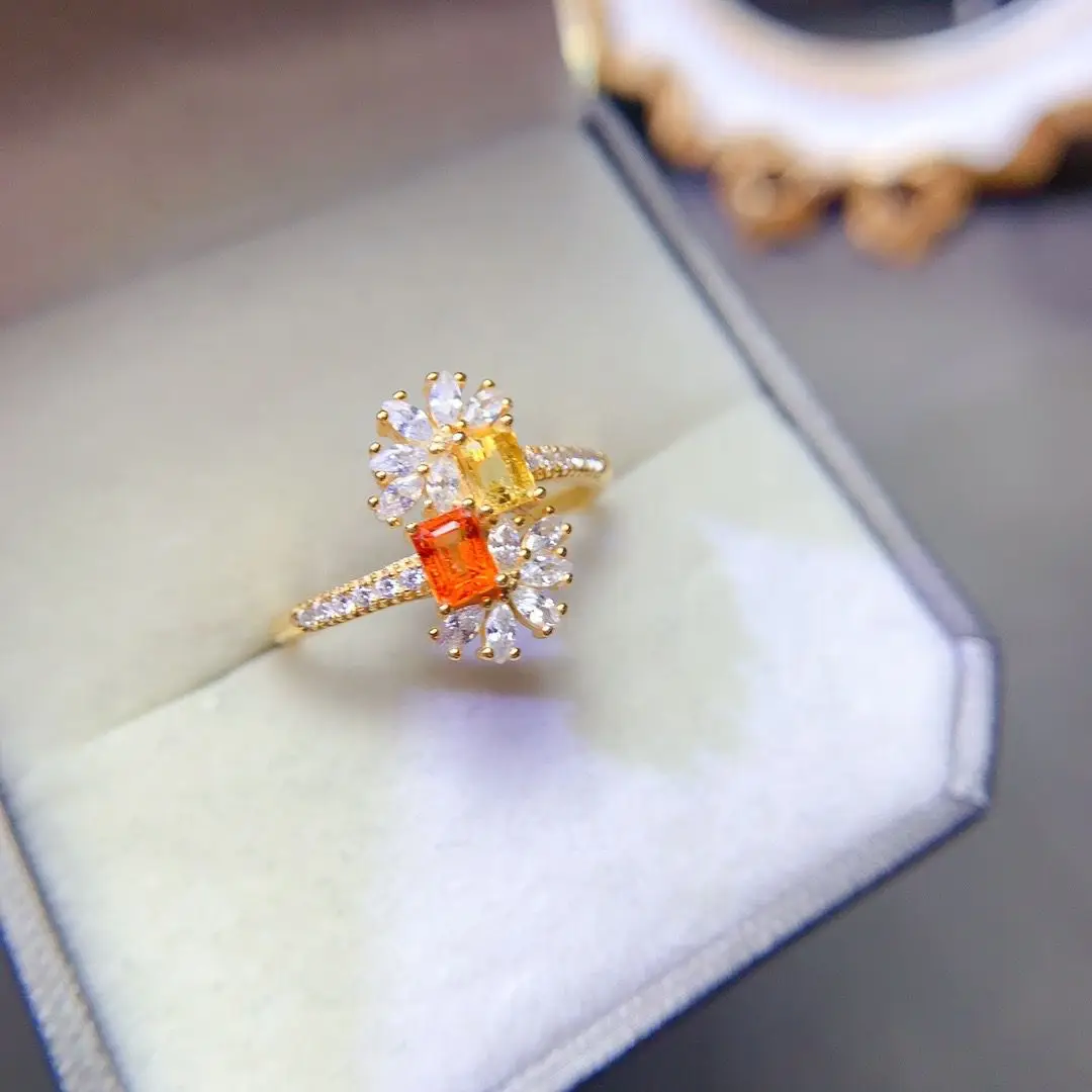 Бестселлер ZECAA с сапфиром ювелирное кольцо натуральным цветным сапфировым