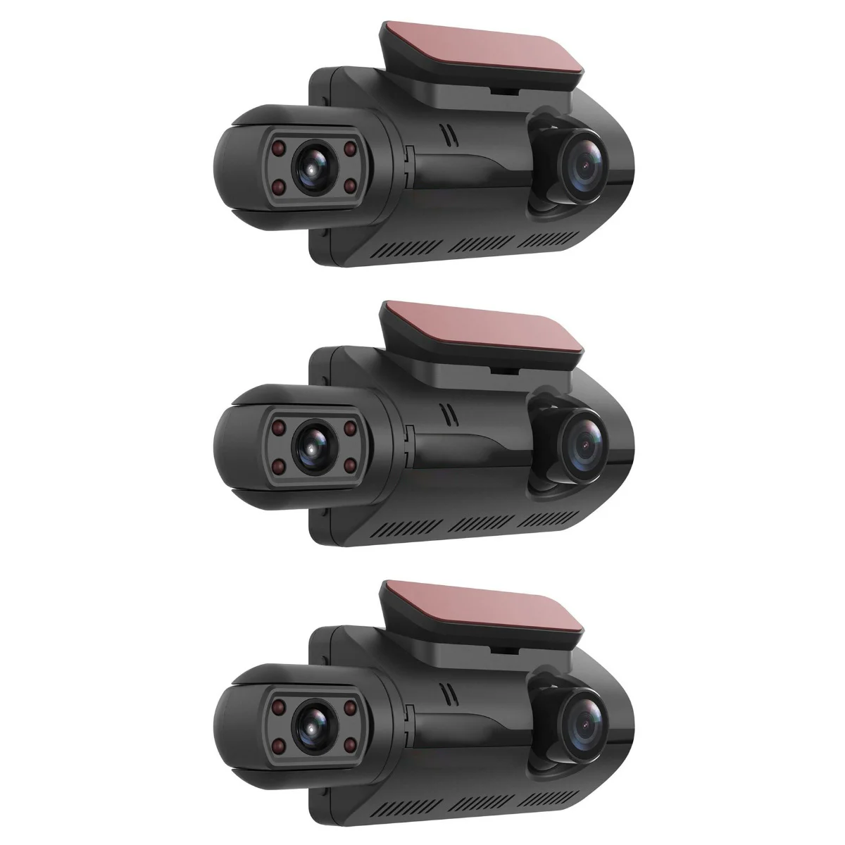 

3pcs Dash Cam Automobile 1080P Driving Recorder Wide Angle Dual Lens Dash Cam