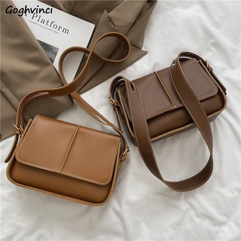 

Vintage Fashion Women Crossbody Bags Texture PU Leather Handbags Ladies All-match Casual Shoulder Flap Bag Elegant Messenger Ins