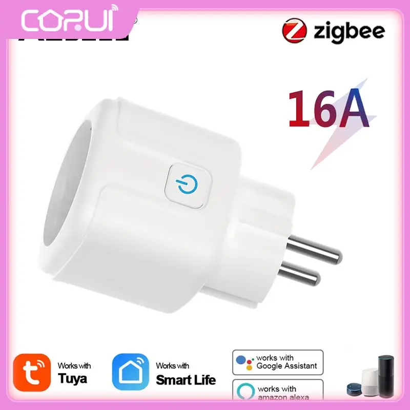 

Умная розетка Zigbee 16 А с поддержкой Wi-Fi и голосового управления