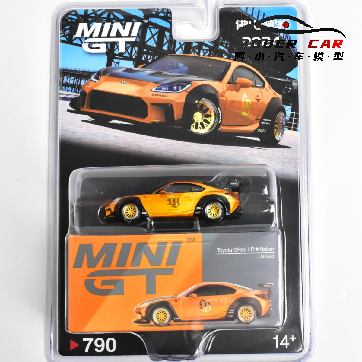 Миниатюрный лимитированный литый под давлением автомобиль Foshan 790 1:64 2024 GR86 LB Nation