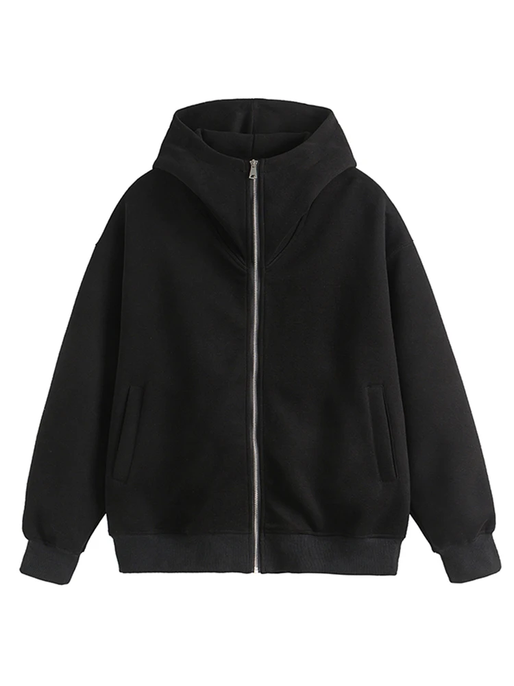 Wukong Goods American vintage Heavy Cardigan Hoodie Men and Women Autumn Loose Couple All-Match Outerwear