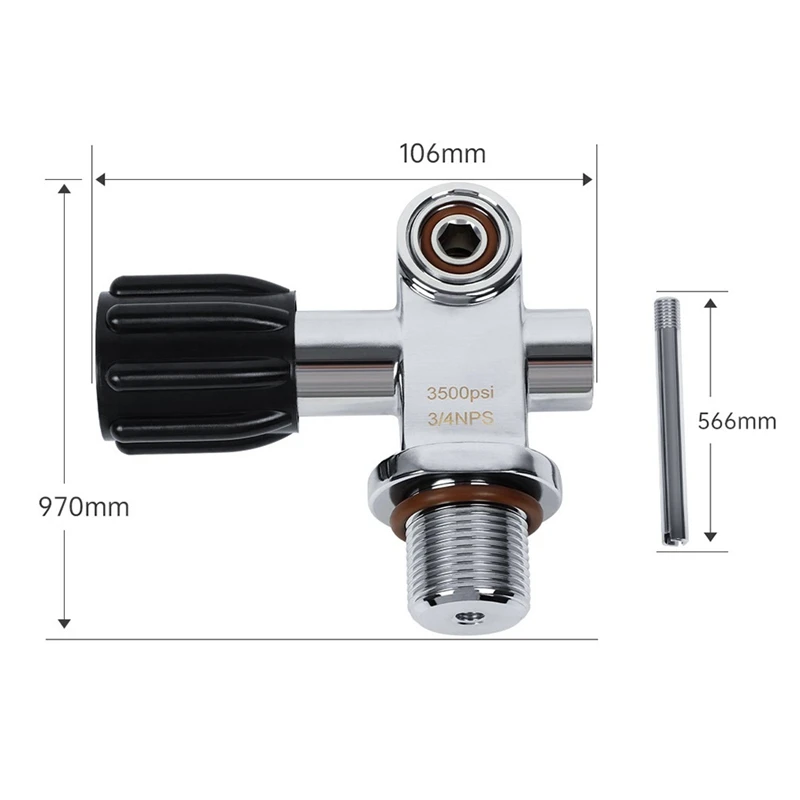 BEAU-5000Psi 3/4-14NPS G3/4 Клапан резервуара для подводного плавания высокого давления