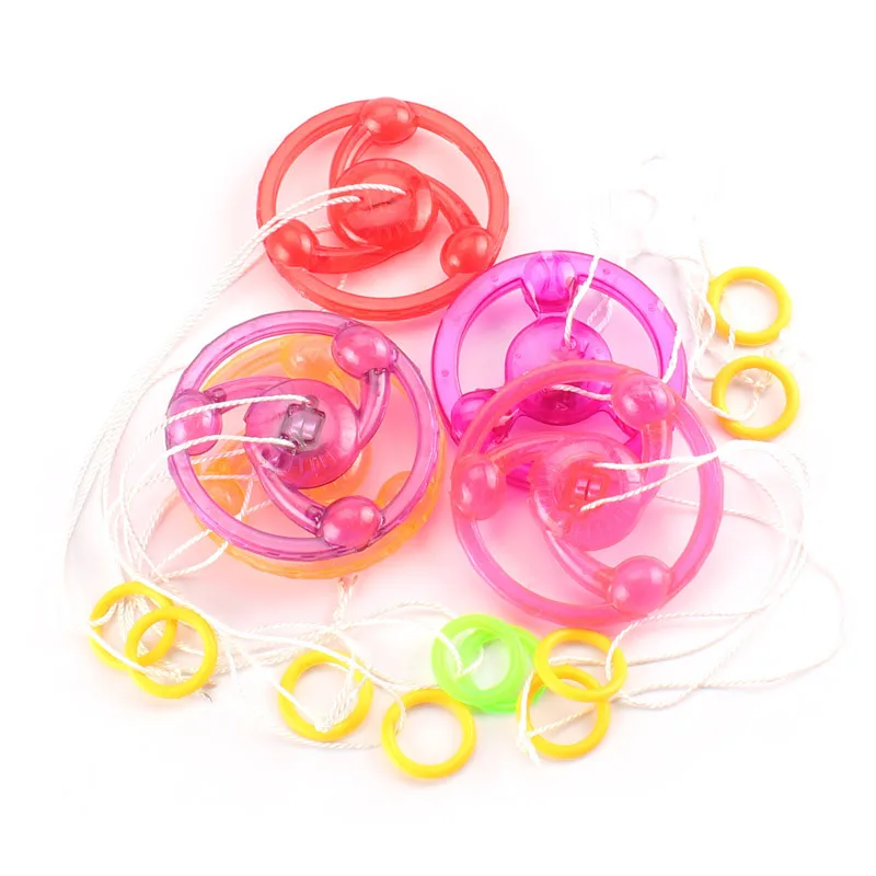 

Pull Wire Luminous Flywheel Flash Top Children's Educational Classic Toy Gift