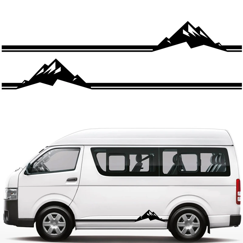 

Car Stickers Body Sticker Decals Stripes Mountains Car Side Door Body Vinyl Film Stickers Universal Car Accessories