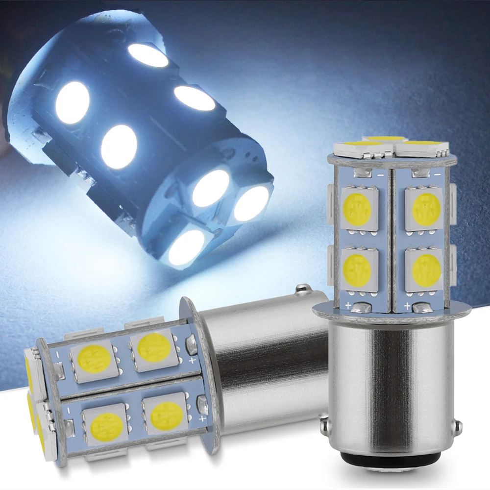 2 шт., супер яркие задние фонари 1156 BA15S 1157 BAY15D 13 светодиодный 5050