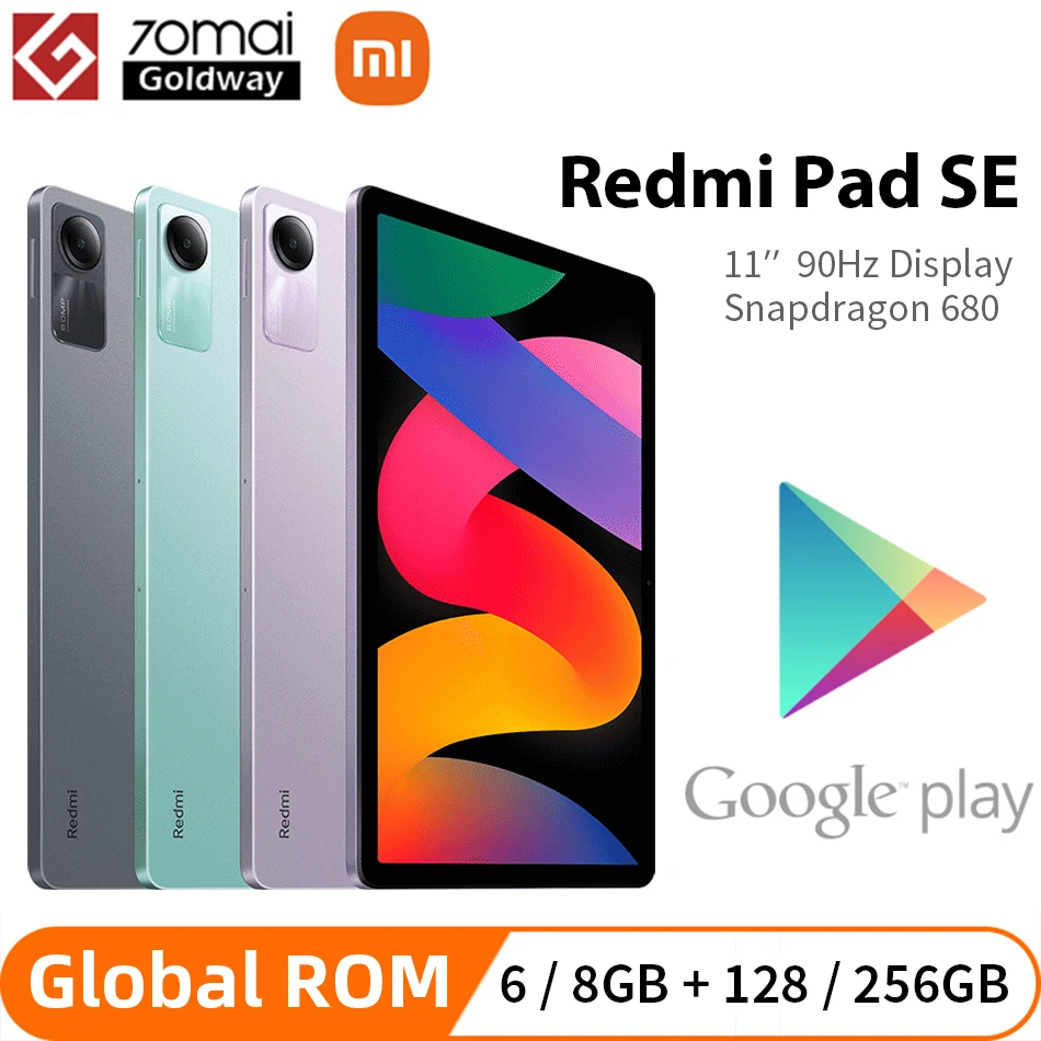 Планшет Xiaomi Redmi Pad SE, 11", 6/128ГБ, 6/256ГБ, Wi-Fi, iOS | AliExpress
