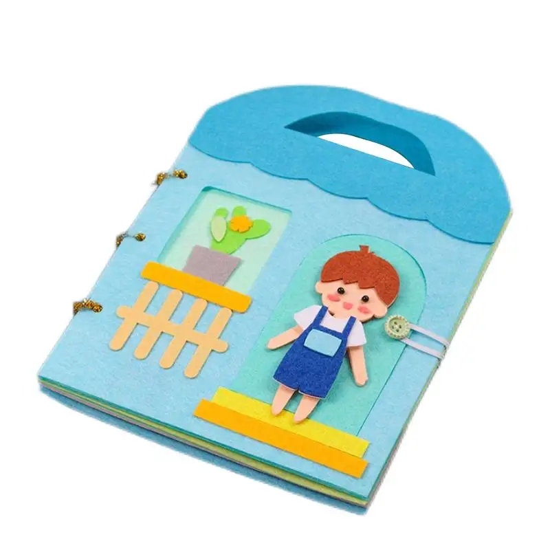 

Тканевая книга для малышей, тканевые сенсорные книги, обучающие игрушки для дошкольного возраста Монтессори для начинающих ходить