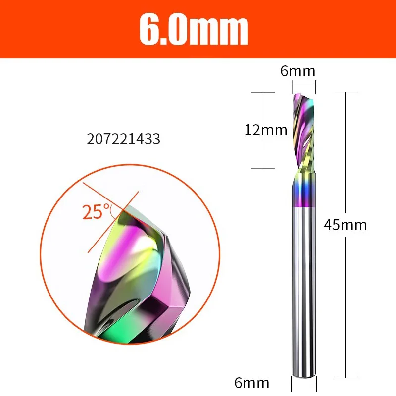 

HUHAO однофлейта карбидная концевая фреза 4/6 мм