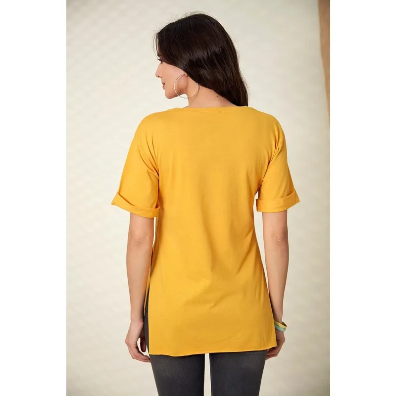 

Printed T-Shirt Mustard S T Shirt Y2K Top Nostalgic Summer Women T-Shirt Anime Bluz