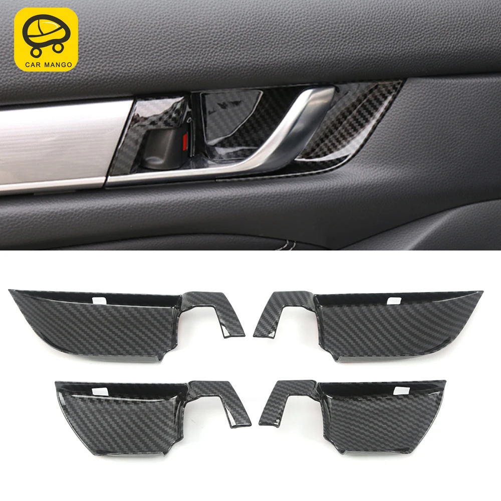 

CarMango Car Accessory Inner Door Handle Bowl Wrist Trim Cover Frame Sticker Interior Decoration for Honda Accord 10th 2018-2021