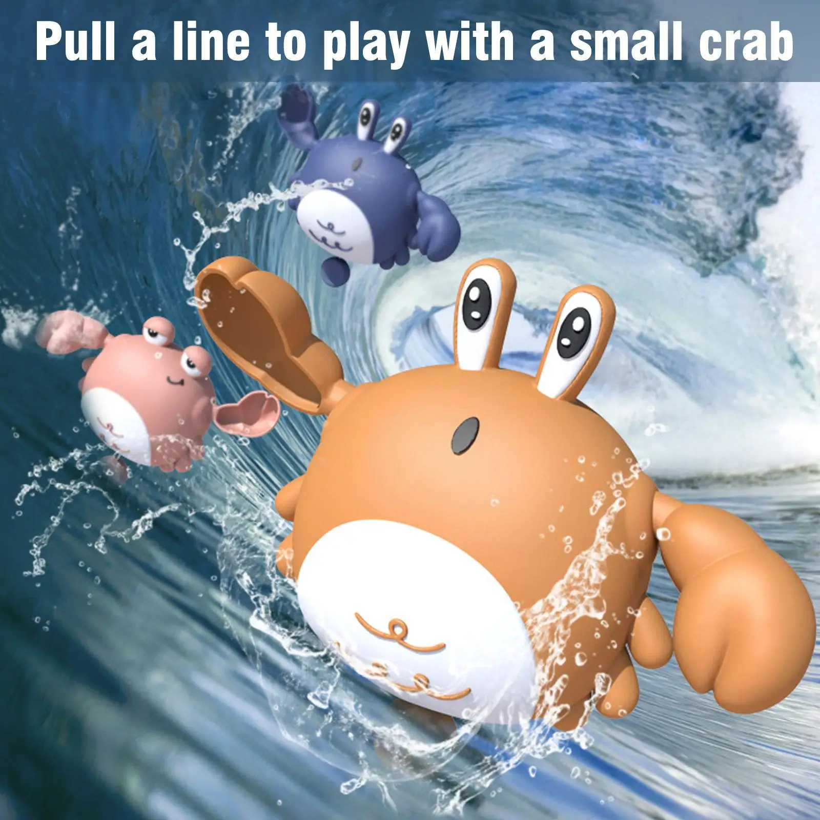 Cartoon Crab Bath Toy Funny Little Crab Swimming Clockwork Baby Water Children Bathtub Toy Shower Gift Floating Pool Cute T K4p1