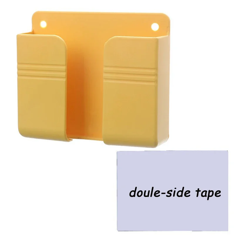 Настенный держатель для зарядки мобильного телефона с ящиком хранения пульта