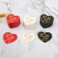 50pcs bronzing heart thank you tags garment shoes bag hang tag gift bags boxes accessories diy arts crafts clothing price labels