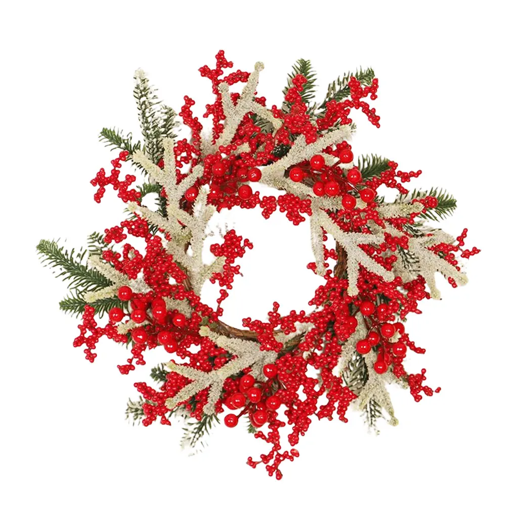 

Искусственный Рождественский венок Pinecone, подвесные флокированные круглые гирлянды, сосновые конусы, дверь, окно, стена, подвеска для бара