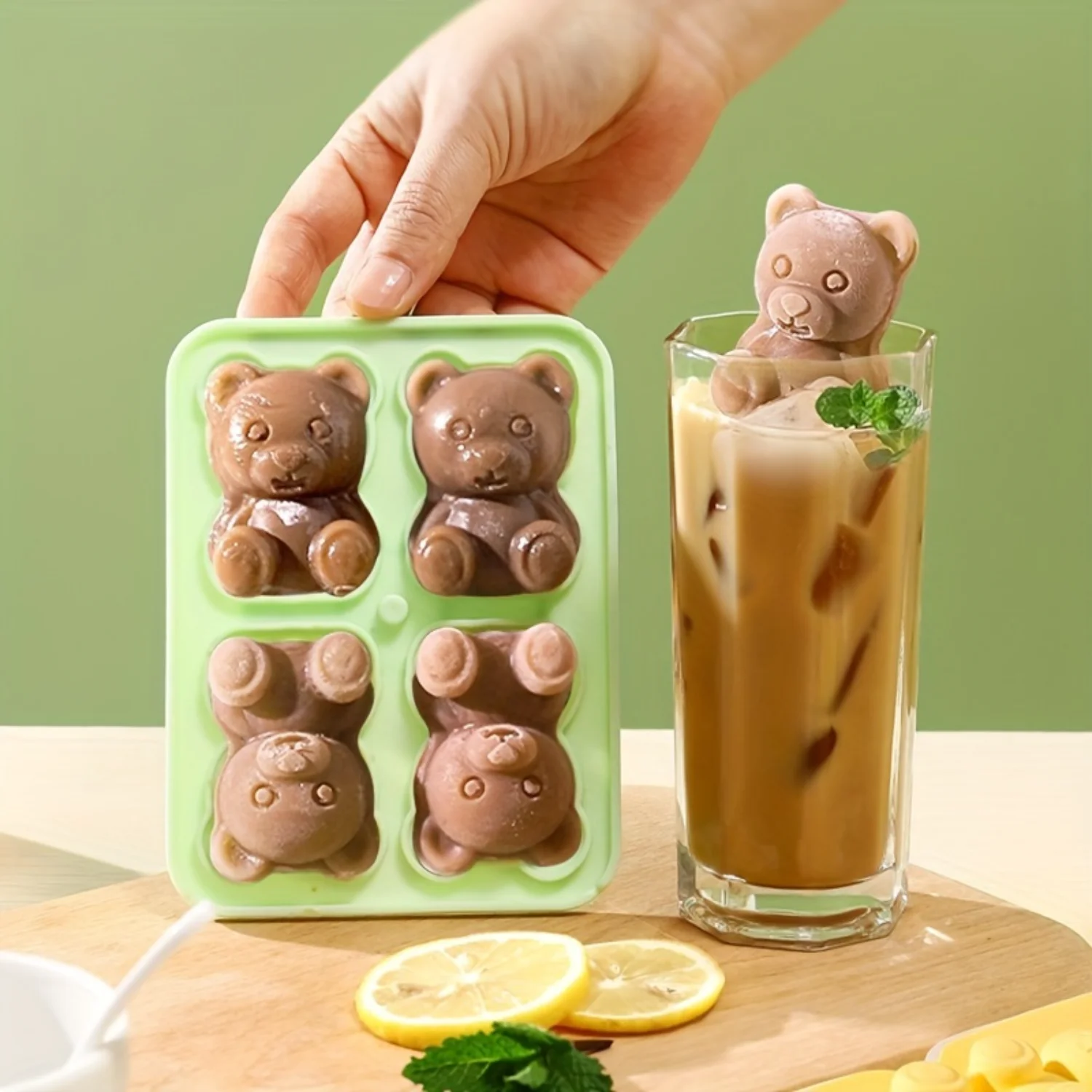 Bear shape ice cube molds
