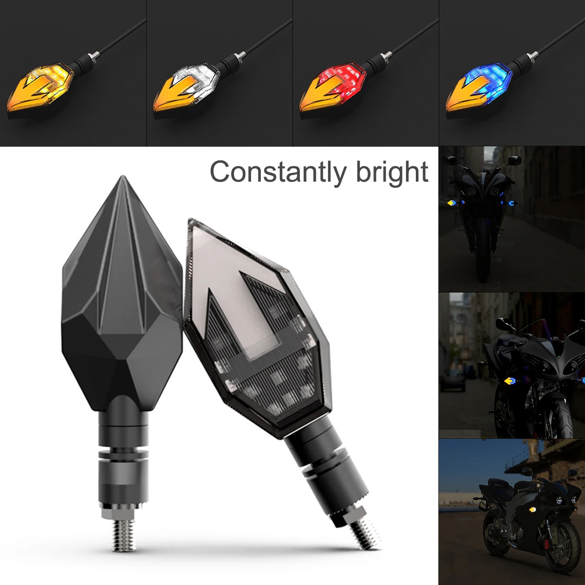 

2pcs Motorcycle LED Turn Signal Arrow Lamp 150Nk Daytime Running Lamp DRL Glare Light Warning Light 12V For Motorbike ATV